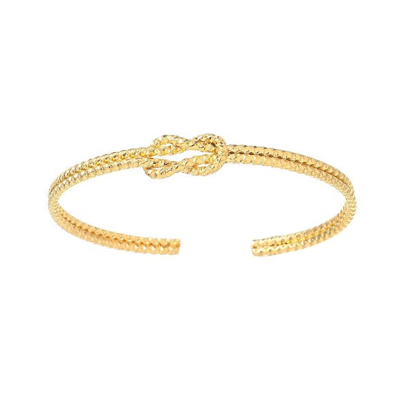 Lien Doré – Jonc Nœud Minimaliste - Alberto Bijoux