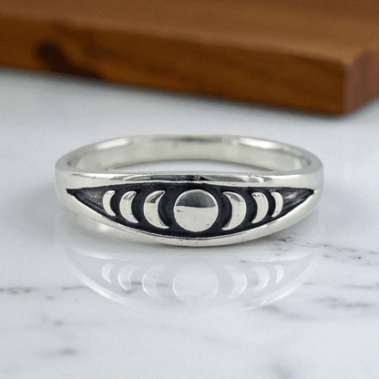 Lunara – Bague Phases de Lune en Argent Sterling 925 - Alberto Bijoux