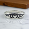 Bague phases de lune en argent sterling 925 Lunara – Bijoux mystiques Alberto Bijoux Montréal
