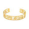 Bracelet “Auréa” – Manchette Dorée Feuillage