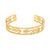 Bracelet “Auréa” – Manchette Dorée Feuillage