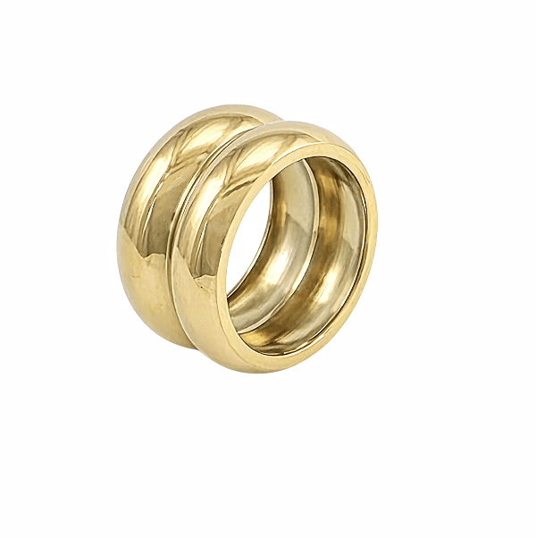 Milano – Bague Tressée Dorée Brillante - Alberto Bijoux