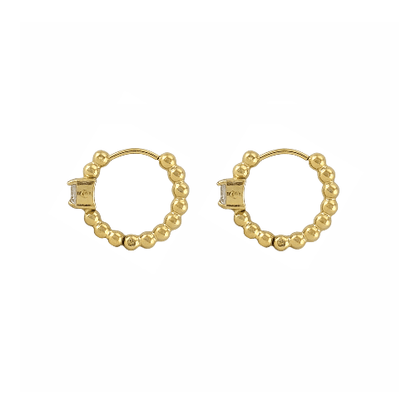 Mini Anneaux Perlés Dorés – 10mm - Alberto Bijoux
