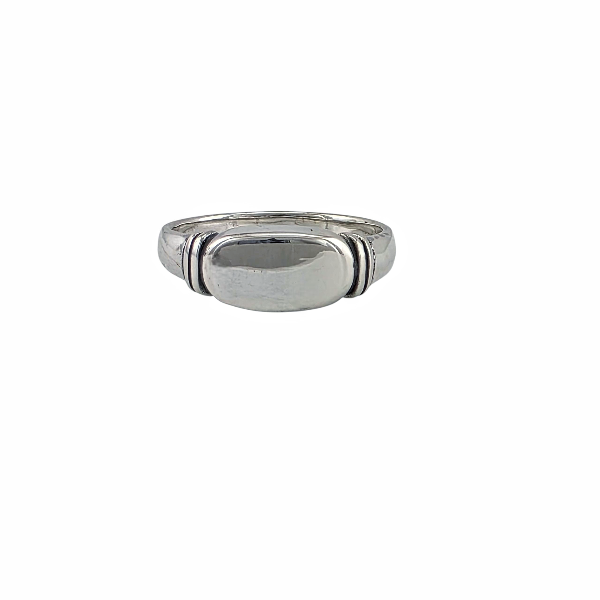 Bague style sceau en argent sterling 925 Néo – Bijouterie Alberto Bijoux