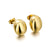 Clous d’oreilles dorés ovales de 12mm, design minimaliste et chic – modèle Naya – Alberto Bijoux