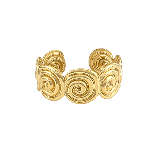 Oréade – Bracelet Spirale Doré en Acier - Alberto Bijoux