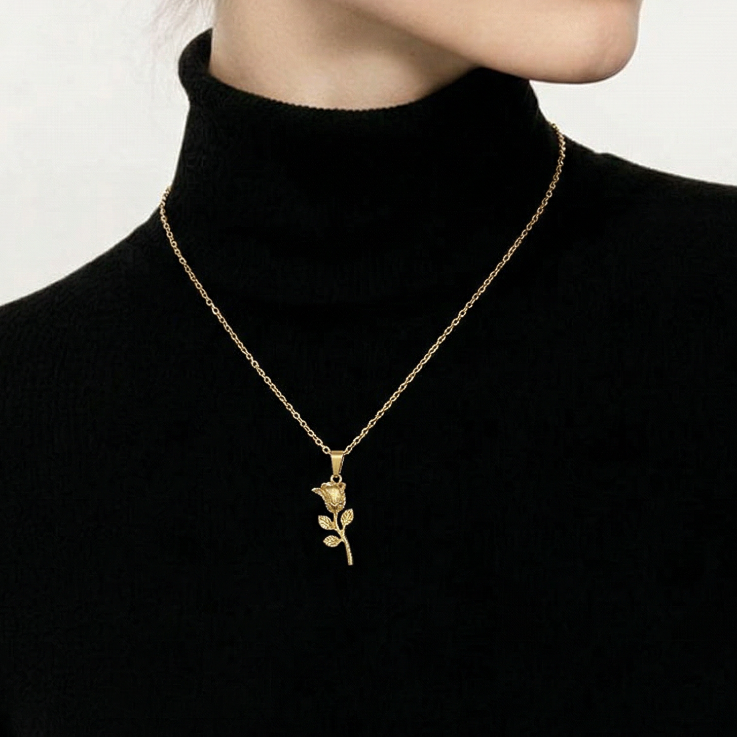 Rose d’Or – Pendentif fleur romantique - Alberto Bijoux