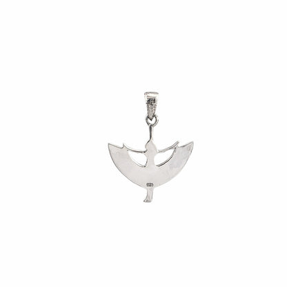 Pendentif déesse Isis ailes déployées argent sterling 925 finition oxydée 32x26mm — Alberto Bijoux Montréal