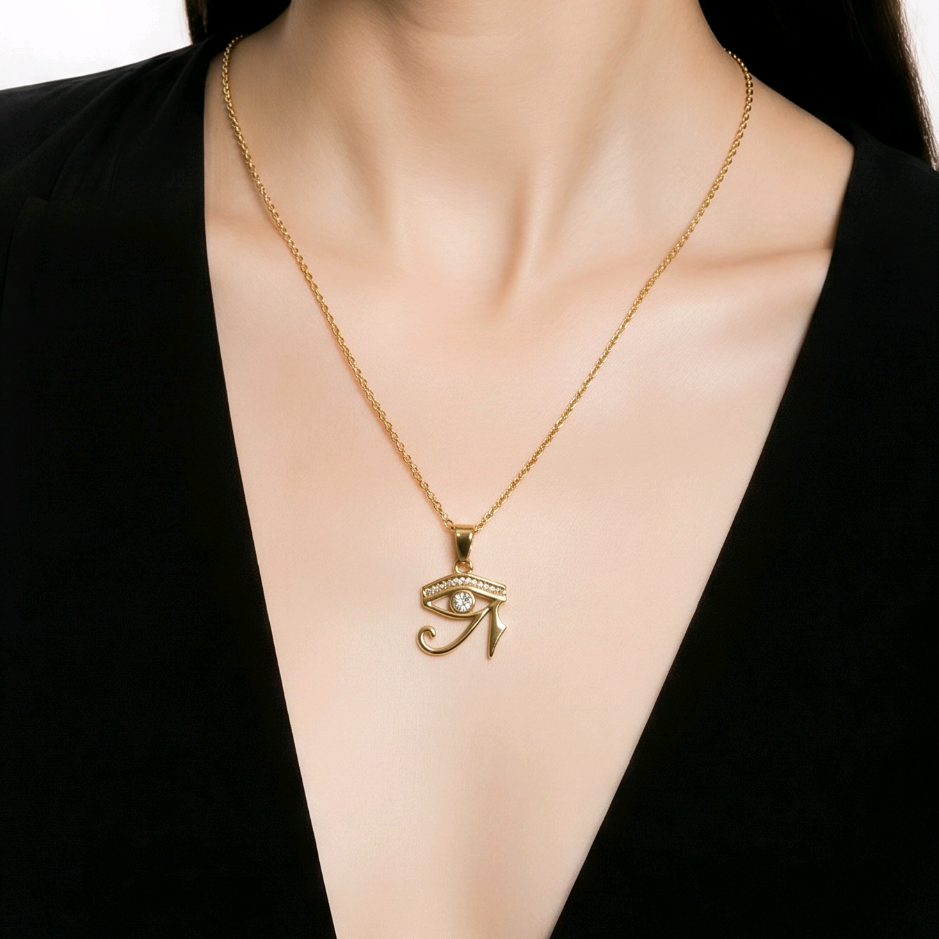 Pendentif égyptien doré hypoallergénique sans nickel résistant à l'eau – Alberto Bijoux Montréal
