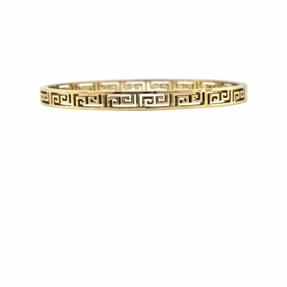 Bracelet Grec Doré – Bangle Minimaliste Inoxydable - Alberto Bijoux