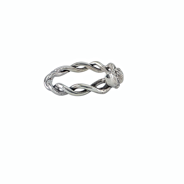 Mystical Duo – Silver Intertwined Serpent Ring (Sizes 6 to 9)