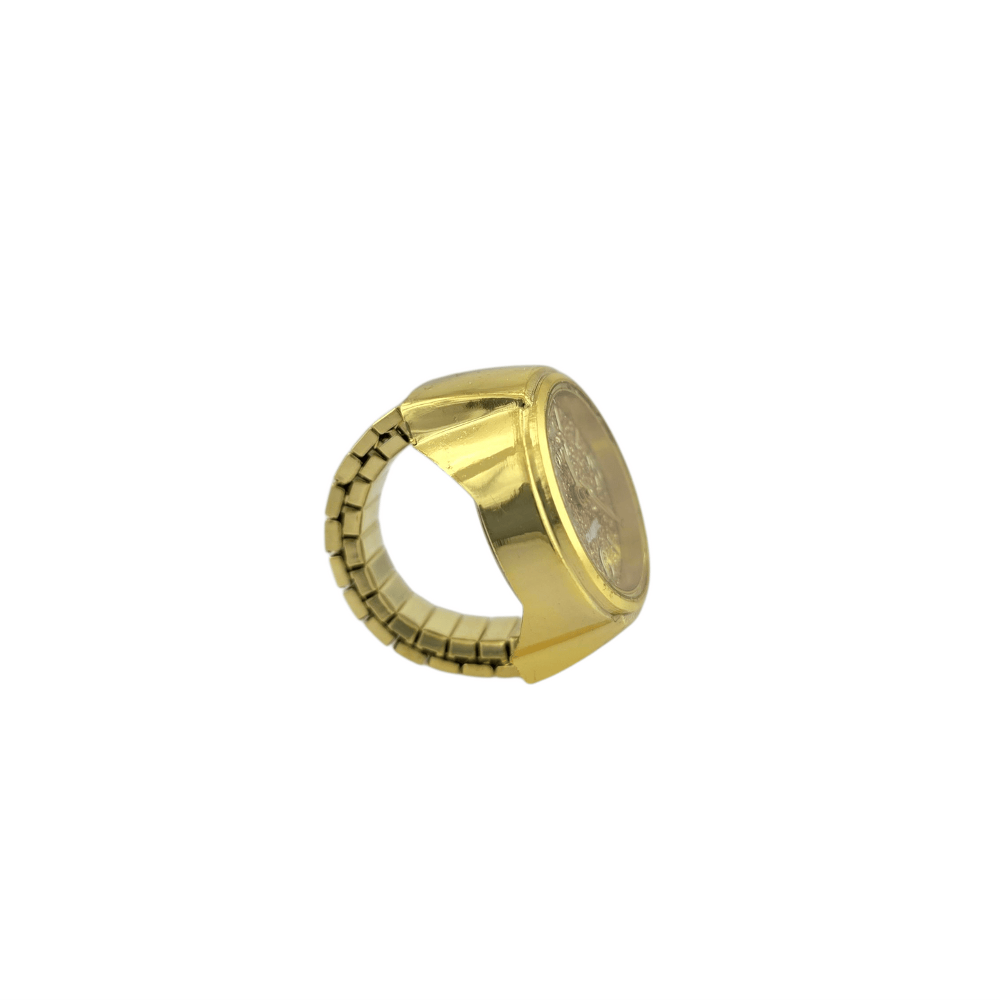 Montre Bague Brillante Ajustable – Finition Dorée - Alberto Bijoux