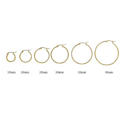 Ronda – Créoles Dorées Simples (2 mm) - Alberto Bijoux