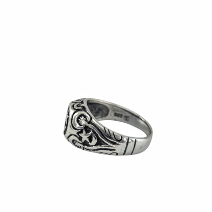 Selim – Bague Croissant & Étoile en Argent Sterling 925 - Alberto Bijoux
