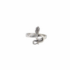 Bague serpent zen en argent sterling 925 chez Alberto Bijoux. Design minimaliste contemporain, écailles texturées. Tailles 5-9. Style moderne raffiné.