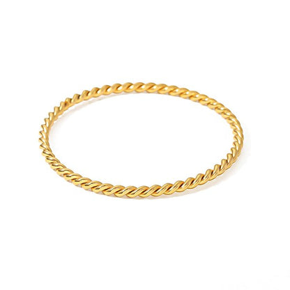 Torsade Dorée – Bangle Rigide Tressé - Alberto Bijoux