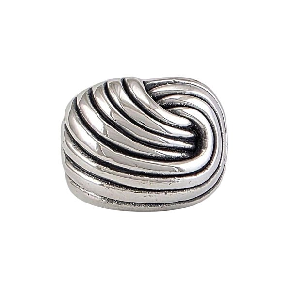 "Vagues Infinies" - Bague Argent Creuse Ondulations Sculptées - Alberto Bijoux