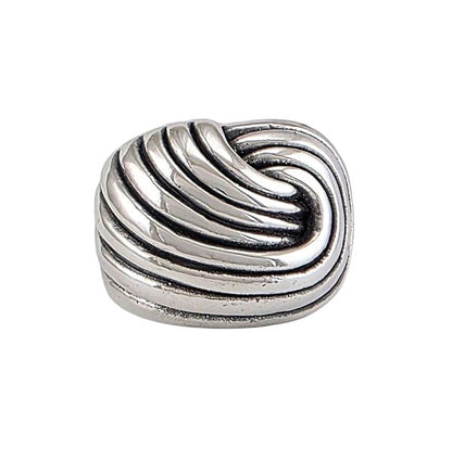 "Vagues Infinies" - Bague Argent Creuse Ondulations Sculptées - Alberto Bijoux
