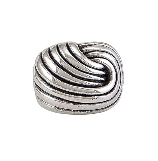 "Vagues Infinies" - Bague Argent Creuse Ondulations Sculptées - Alberto Bijoux