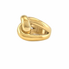 Bague dorée de 18 mm avec anneaux entrelacés, design volumineux et sculptural - Alberto bijoux