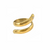 Bague dorée au design spirale minimaliste et élégant, modèle Onde Dorée – Alberto Bijoux