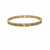 Bangle doré en acier inoxydable avec motif grec gravé sur fond blanc satiné- Alberto bijoux