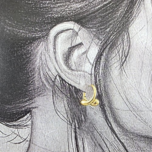 Lasso Chic – Boucles d’Oreilles en Acier Doré - Alberto Bijoux