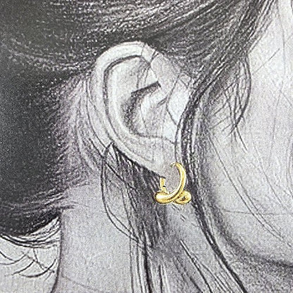 Lasso Chic – Boucles d’Oreilles en Acier Doré - Alberto Bijoux