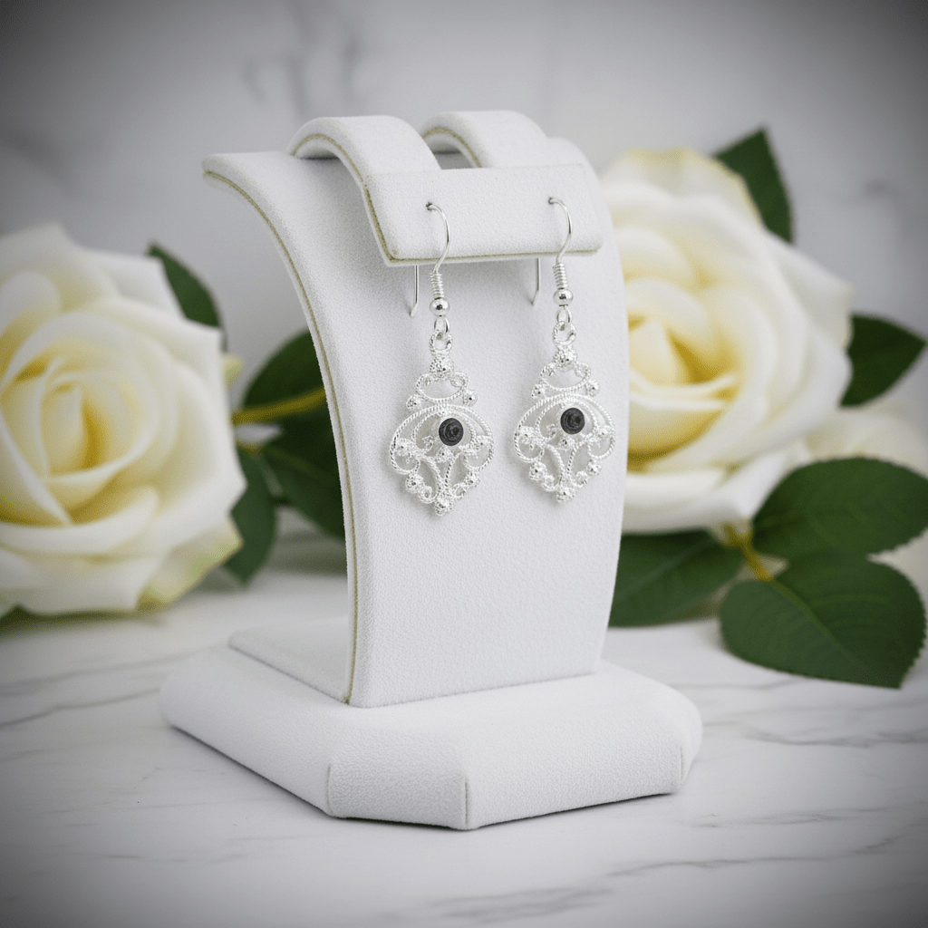 Boucles d’Oreilles Filigrane en Argent 925 & Abalone – Élégance Naturelle - Alberto Bijoux