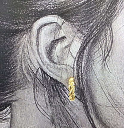 Créoles Torsadées Dorées - Alberto Bijoux