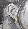 Gold Twisted Hoop Earrings