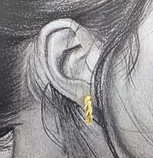 Gold Twisted Hoop Earrings