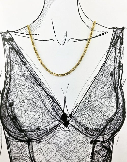 Chaîne Milano – Maillons Serrés Dorés - Alberto Bijoux