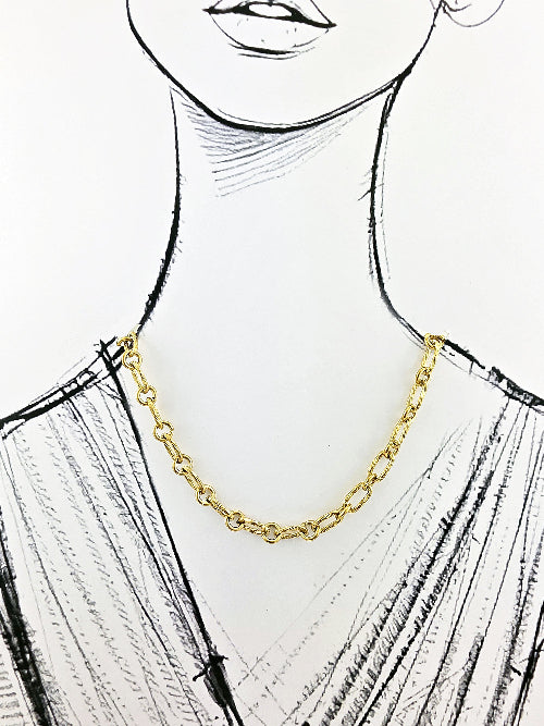 Martela Chain – Gold Hammered Links