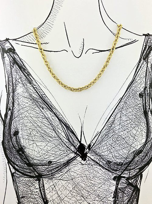 Chaîne Cordella – Maillons Torsadés Dorés - Alberto Bijoux