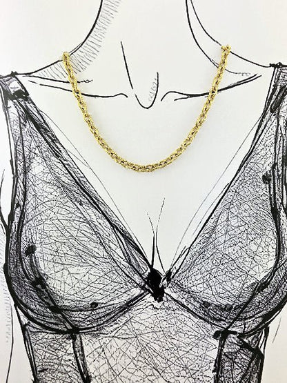 Chaîne Cordella – Maillons Torsadés Dorés - Alberto Bijoux