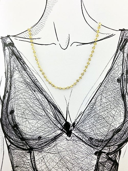 Chaîne Fiora – Motifs Floraux Dorés - Alberto Bijoux