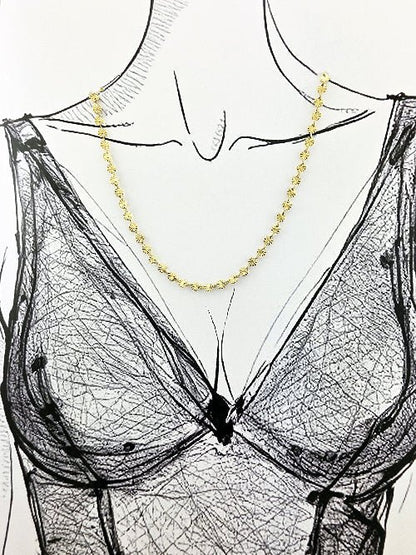 Chaîne Fiora – Motifs Floraux Dorés - Alberto Bijoux