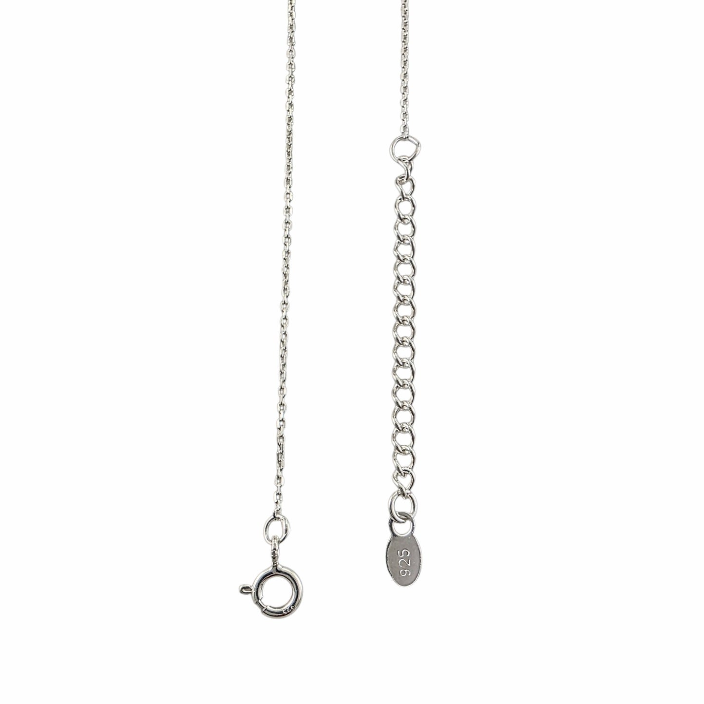 Chaîne fine en argent sterling 925 avec extension et fermoir ressort