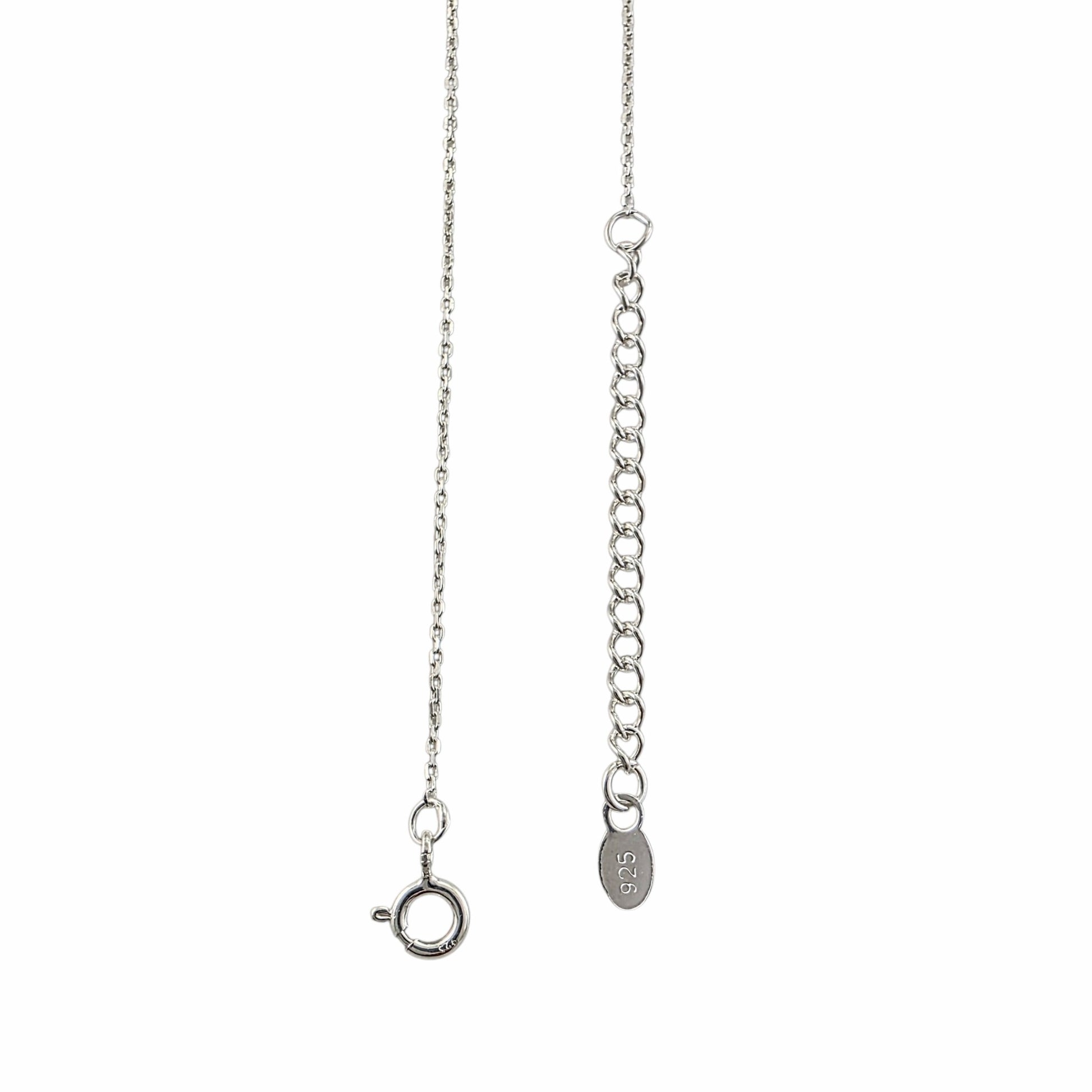 Chaîne fine en argent sterling 925 avec extension et fermoir ressort