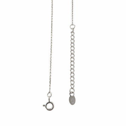 Chaîne fine en argent sterling 925 avec extension et fermoir ressort