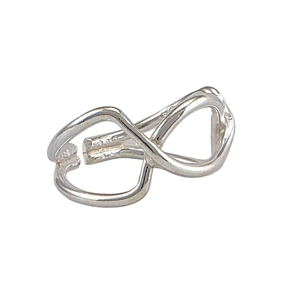 Bague argent sterling ouverte design orbital moderne avec cercle central, style minimaliste ajustable