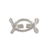 Bague argent sterling ouverte design orbital moderne avec cercle central, style minimaliste ajustable