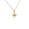 Gold-tone starfish pendant necklace 13mm with chain – Alberto Bijoux