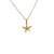 Gold-tone starfish pendant necklace 13mm with chain – Alberto Bijoux