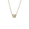 Collier papillon nacré 10x12 mm en acier inoxydable doré – Alberto Bijoux Montréal