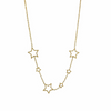Collier doré avec étoiles ajourées de différentes tailles -Alberto bijoux