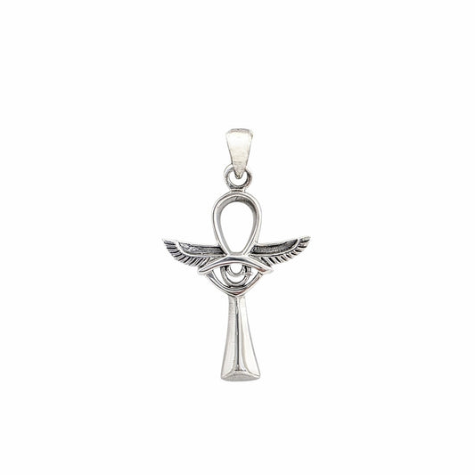 Pendentif Ankh Œil d'Horus Ailes — Argent Sterling 925 Alberto Bijoux