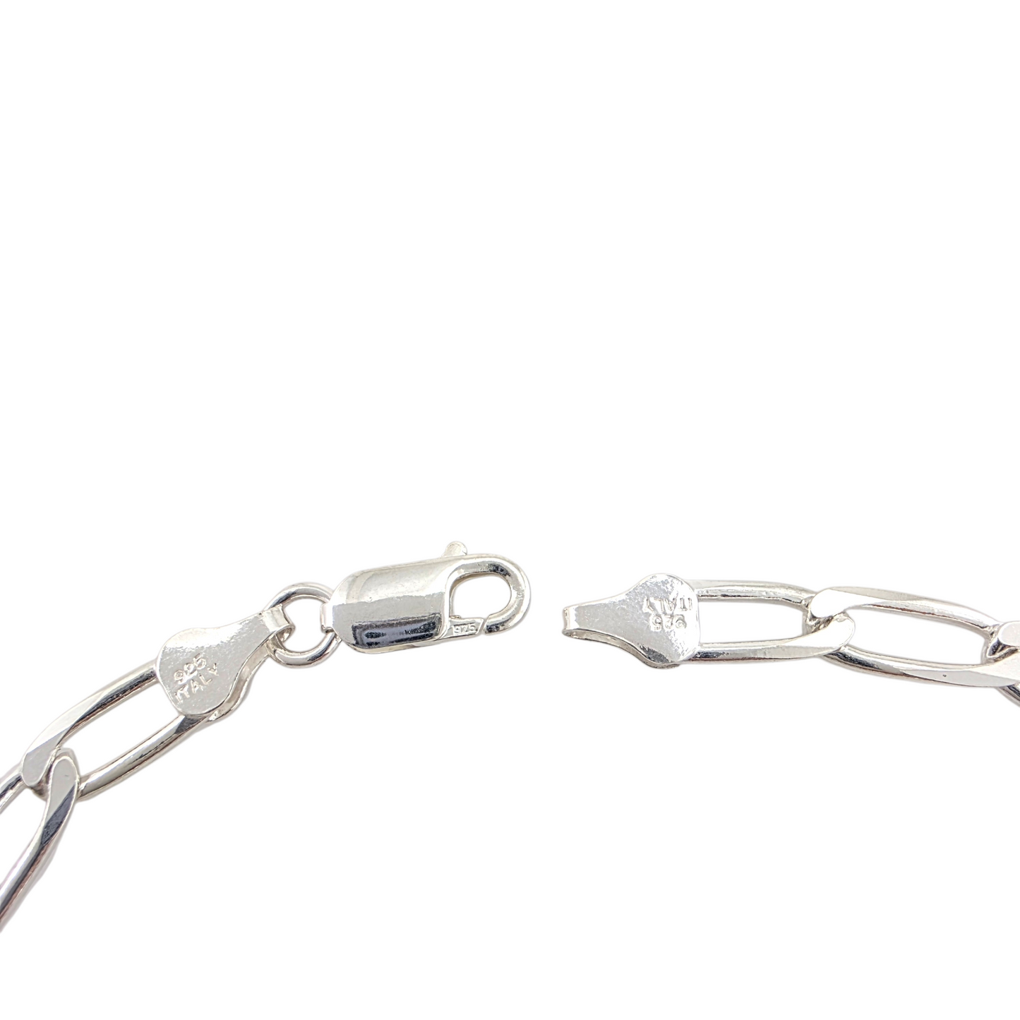 Bracelet chaîne long link argent sterling 925 5.6mm 8.5 pouces fermoir lobster