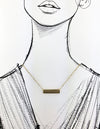 Collier “Tag Me” – Plaque Dorée Minimaliste